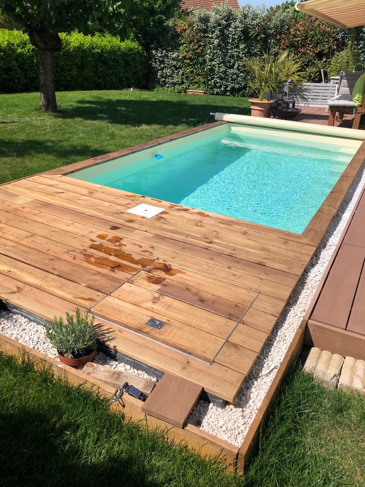 Piscine container réalisée par notre atelier : moins de 10 m²