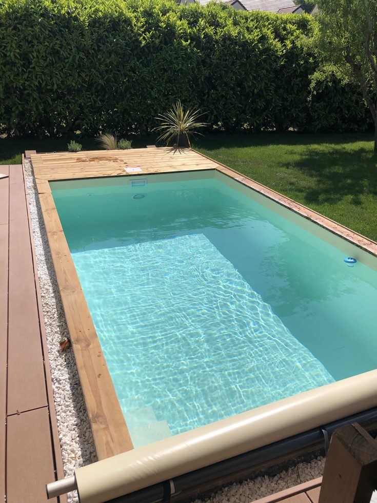Piscine container réalisée par notre atelier : moins de 10 m²